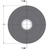 Brewer Machine And Gear Flat Belt Flanged Pulley Idler, 4-1/2" OD, Needle Bearing, 1" Bore P3F